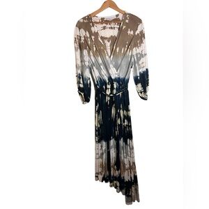 Young, fabulous and broke Jillian tie dye wrap midi dress